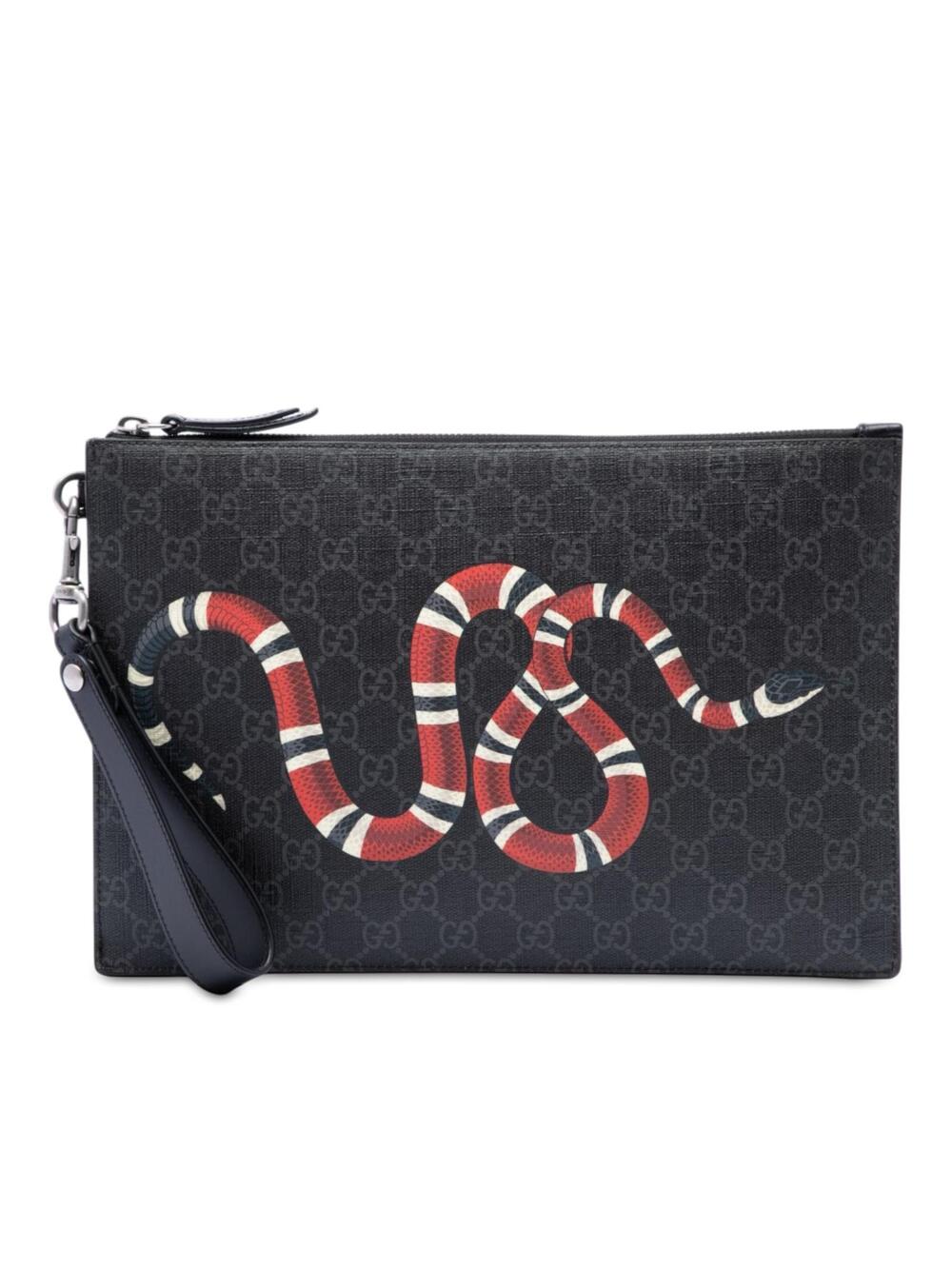 Gucci Gg Supreme Kingsnake Clutch Pre- #338239G50B